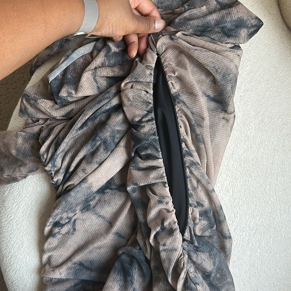 Zara Printed Tulle Turtleneck Long Sleeve Dress - Picture 5 of 7